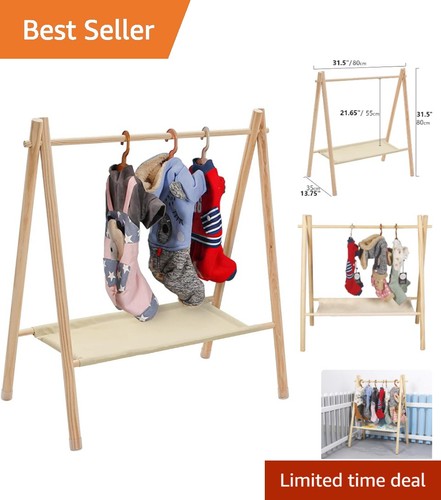 Rustic beige garment rack for - beige,