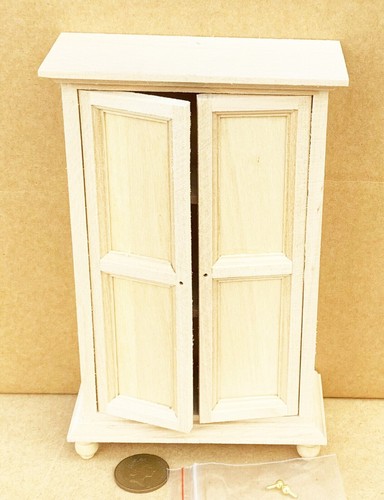 Dolls house wooden - wooden, wardrobe
